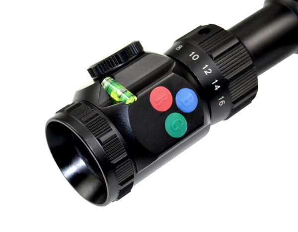 Tactical 4-16X50 1" AO Scope w/Built-in Bubble Level