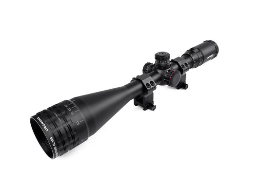 Sniper LT 6-24x50AOL Scope W Front AO Adjustment. Red/Blue/Green mil-dot Reticle