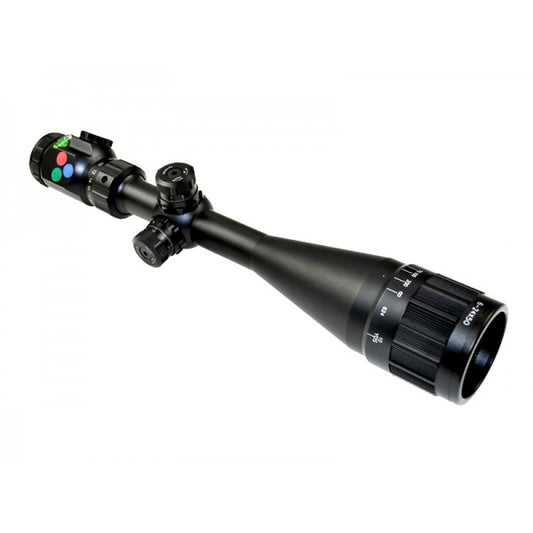 Tactical 6-24X50 Precision Hunting Rifle Scope with Illuminated Red, Green, Blue Mil-Dot RXR Reticle